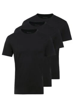 Pier One 3 Pack - Basic T-Shirt - Black -Pier One 005c814e690b4d8d8ed1c6e6ed983c29
