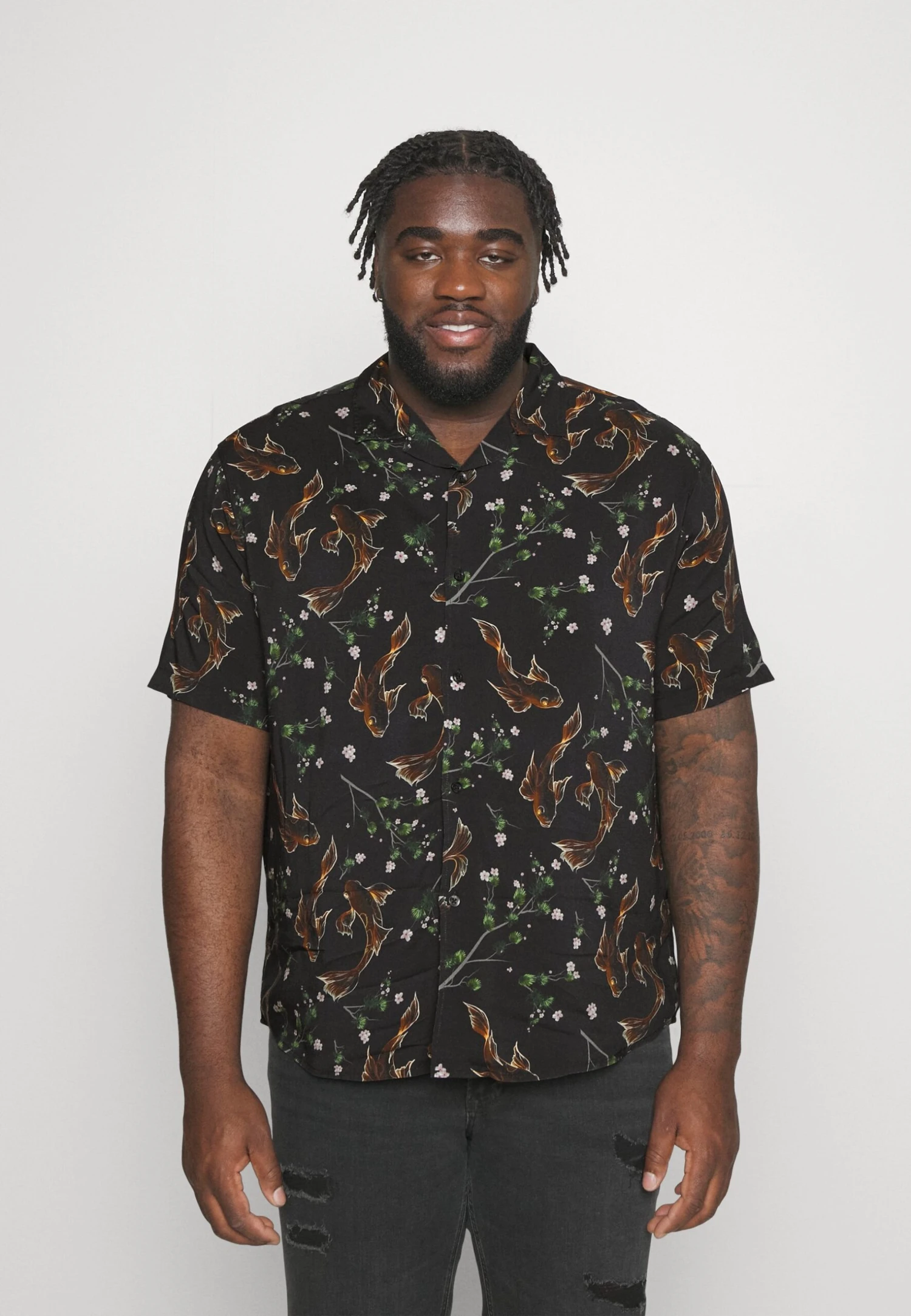 Pier One Asian Print Resort - Shirt -Black 3 Pier One Asian Print Resort - Shirt -Black