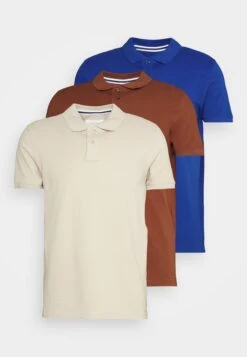 Pier One 3 Pack - Polo Shirt - Dark Blue/Brown/Beige -Pier One 038a83fac8454865a35c3aa6f3f46e80
