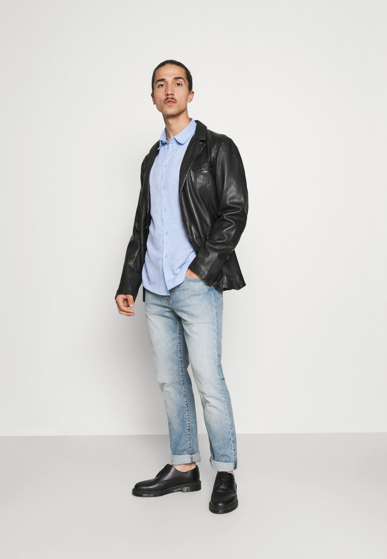 Pier One Shirt - Mottled Blue 4 Pier One Shirt - Mottled Blue - Image 2