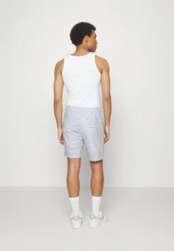 Pier One Pleated Seersucker Short - Shorts - Blue -Pier One 0505307b83204187a2876ecbcc2f0c68