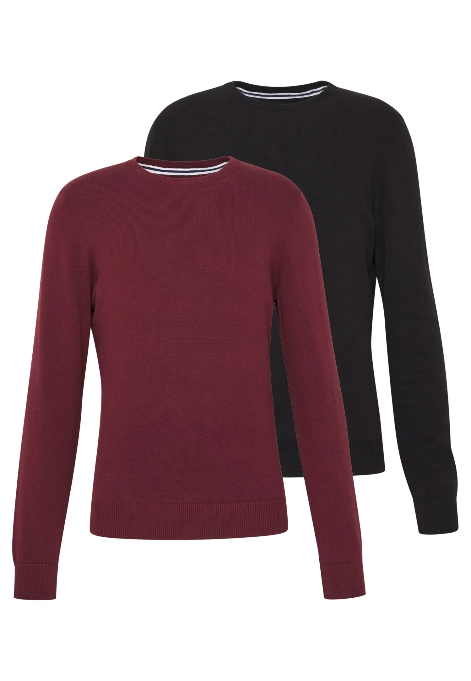Pier One 2 Pack- Jumper - Black/Bordeaux 3 Pier One 2 Pack- Jumper - Black/Bordeaux