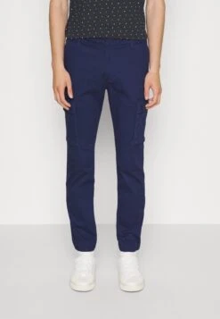 Pier One Cargo Trousers - Dark Blue