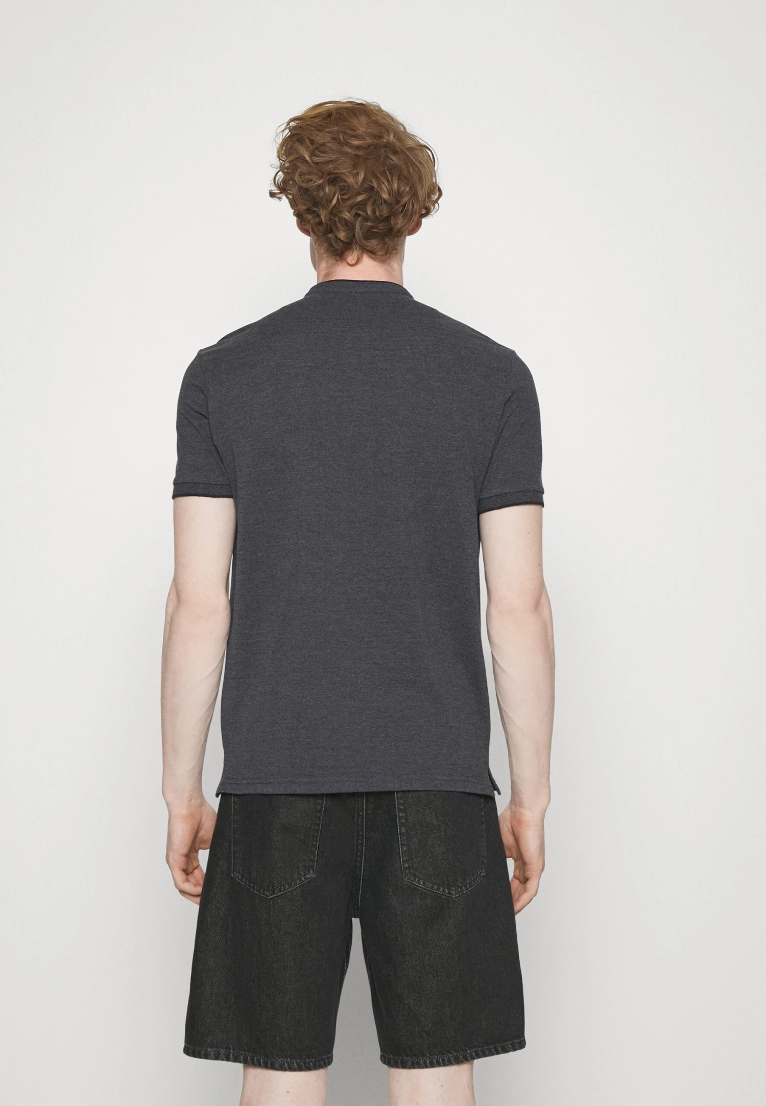 Pier One Basic T-Shirt - Mottled Dark Grey 5 Pier One Basic T-Shirt - Mottled Dark Grey - Image 3