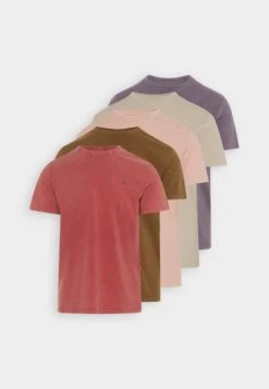 Pier One 5 Pack - Basic T-Shirt - Off-White/Lilac/Light Red -Pier One 157be7693cf04021812e84a3c933c25e