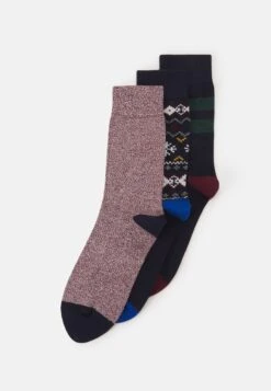 Pier One 3Pack - Socks - Dark Blue, Dark Red, White
