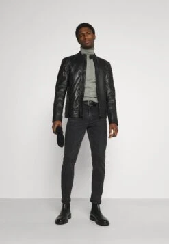 Pier One 2 Pack - Basic Turtleneck - Jumper - Black/Mottled Light Grey