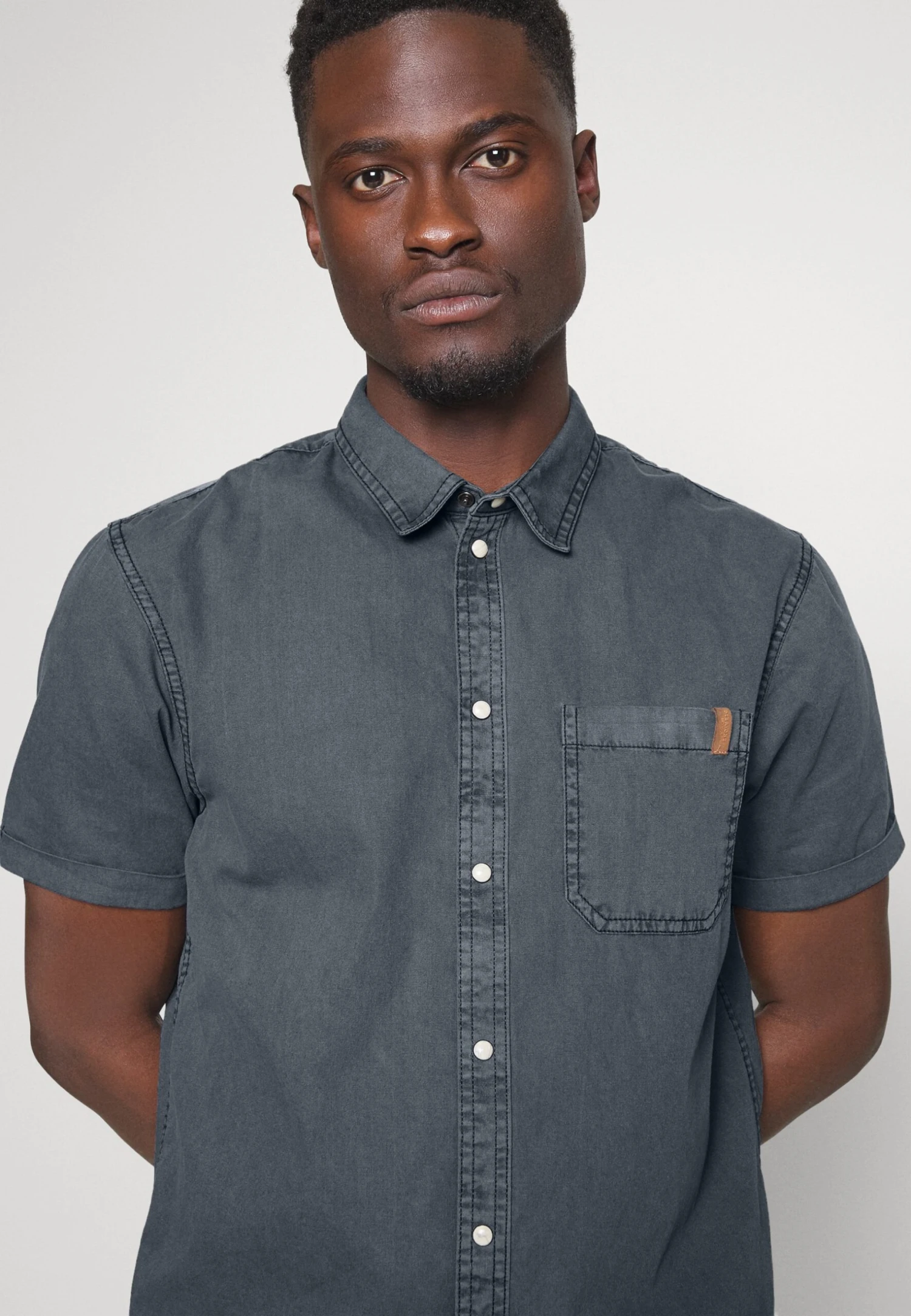 Pier One Shirt - Blue-Grey 6 Pier One Shirt - Blue-Grey - Image 4