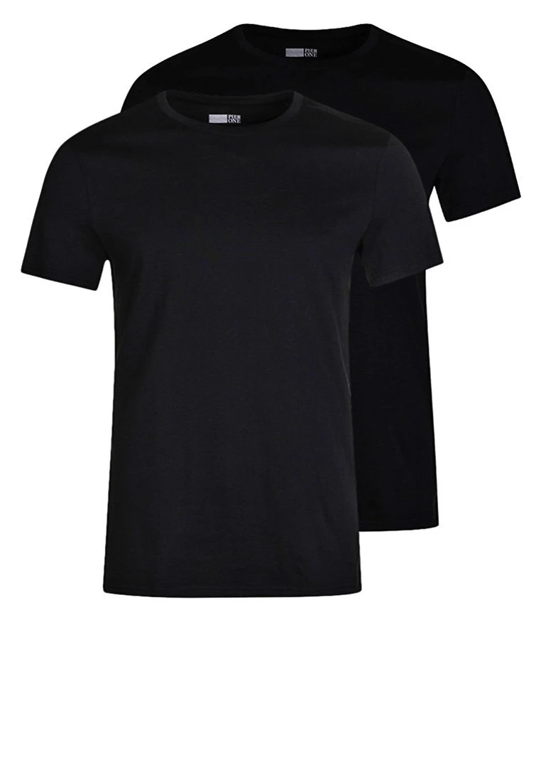 Pier One 2 Pack - Basic T-Shirt - Black 3 Pier One 2 Pack - Basic T-Shirt - Black