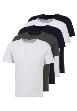 Pier One 5 Pack - Basic T-Shirt - Dark Blue/Grey/Khaki 16 Pier One 5 Pack - Basic T-Shirt - Dark Blue/Grey/Khaki -Pier One 325cf046ffc64432affa66ab60fd39f6