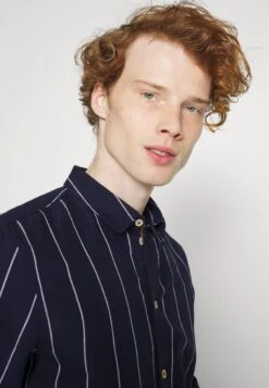 Pier One Linen Mix Stripe - Shirt - Dark Blue 11 Pier One Linen Mix Stripe - Shirt - Dark Blue -Pier One 368860f76af348d18efc7d675b2e5f38