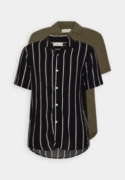 Pier One 2 Pack - Shirt - Olive/Black -Pier One 3a22c13775a144a38afed23205f1adce