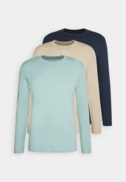 Pier One Long Sleeved Top - Light Green/Beige/Dark Blue -Pier One 40d04e68ee814dfc847573e7145dfb15