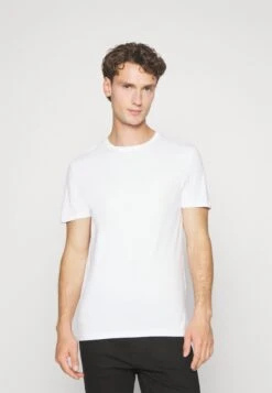 Pier One 5 Pack - Basic T-Shirt - Dark Grey/White/Light Brown -Pier One 414edcf91aba4fe68a41c8eee8e0f9ac