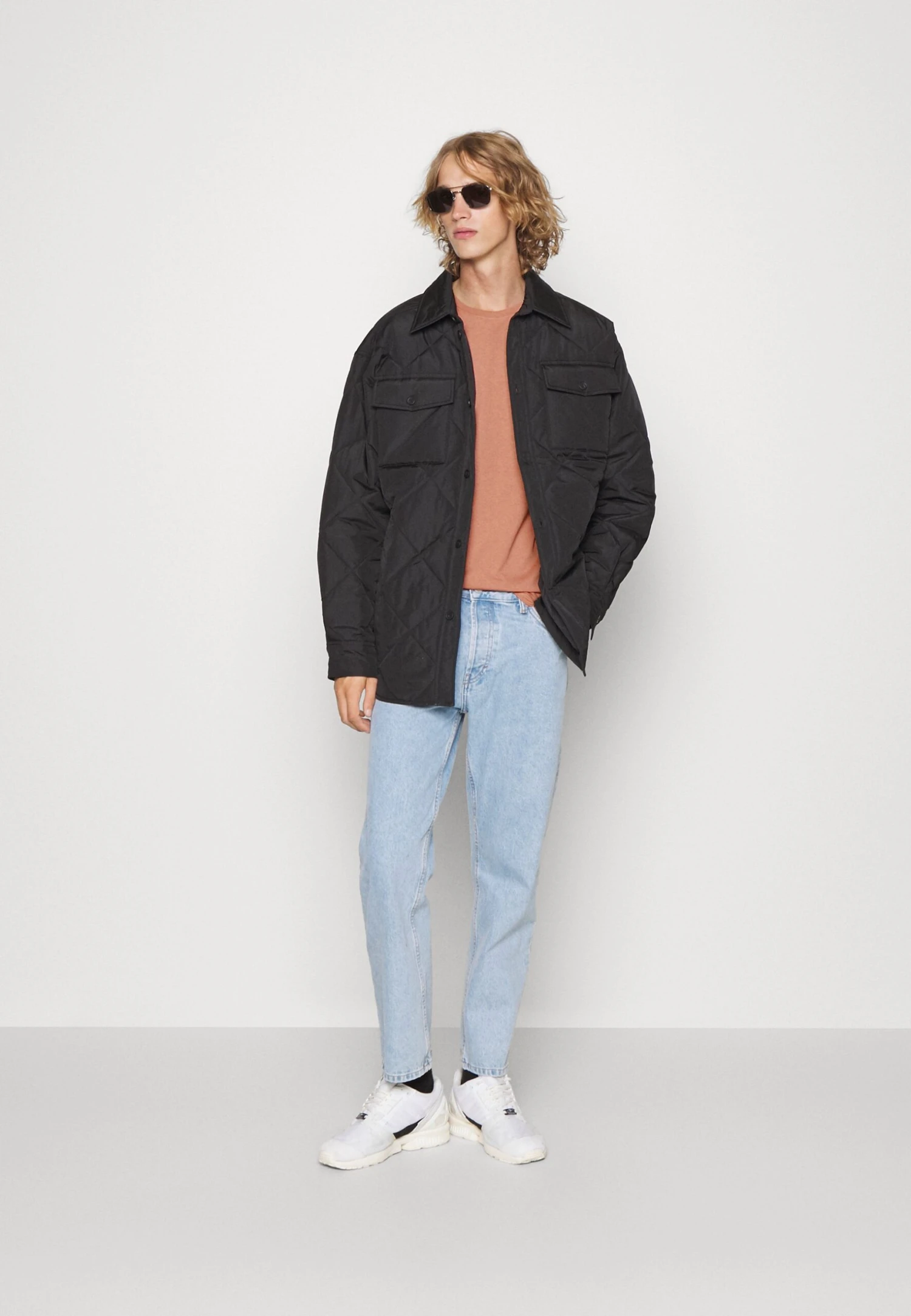 Pier One 5 Pack - Basic T-Shirt - Stone/Blue/Mottled Light Grey - 3 Pier One 5 Pack - Basic T-Shirt - Stone/Blue/Mottled Light Grey -