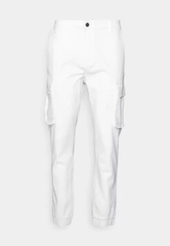 Pier One Cuffed Skinny Trouser- Cargo Trousers - White -Pier One 4e3aede249bc4129bbf969f1fa9be9f5