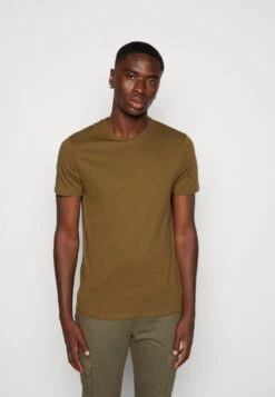 Pier One Unisex 5 Pack - Basic T-Shirt - Black /Dark Blue/Dark Green -Pier One 524e4dd9ec2a47b3a1357fba6cff553f