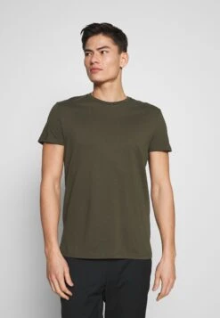 Pier One 5 Pack - Basic T-Shirt - Olive/ White/ Navy /Yellow /Black -Pier One 6388f246a6aa4b66b3d378922f10759e