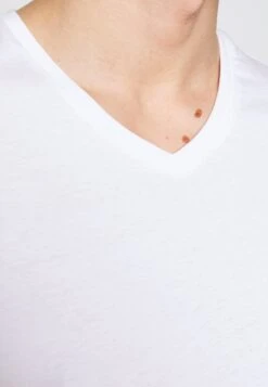 Pier One 5 Pack - Basic T-Shirt - White/Black -Pier One 6691eed18f294fd9bcc5233afdb8ca0f