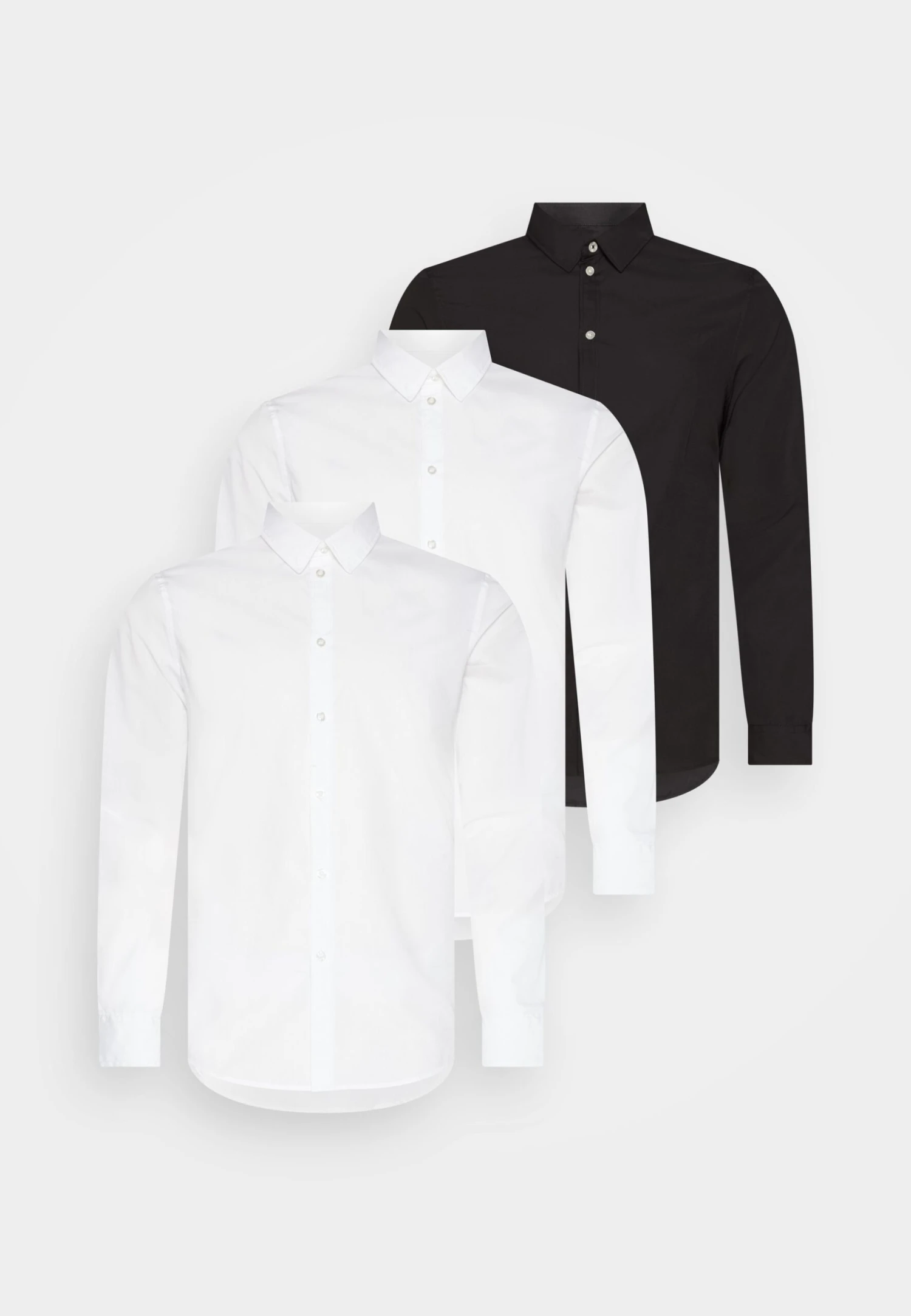 Pier One 3 Pack - Formal Shirt - White/White/Black 3 Pier One 3 Pack - Formal Shirt - White/White/Black