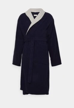 Pier One Shawl Towel Bathrobe - Dressing Gown -Dark Blue -Pier One 67f610d064e84b5daaa9a12f82d45b4b