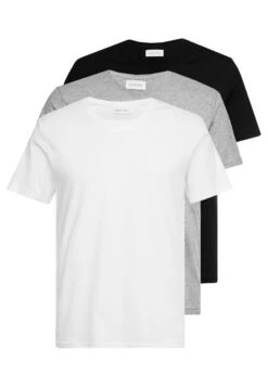 Pier One 3 Pack- Basic T-Shirt - White/Black/Light Grey -Pier One 6bfa49ac23d34d11869dc6bfe2e89626