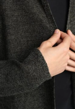 Pier One Cardigan - Black/Olive -Pier One 77cc56baa8d64ff08fd27eaa2cfca327