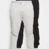 Pier One 2 Pack - Tracksuit Bottoms - Black/Mottled Light Grey -Pier One 7c8b5507bf4c4d598319bfbdcf35bd8d