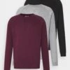 Pier One 3 Pack - Sweatshirt - Bordeaux/Black/Grey -Pier One 821baf19d3fa4e8d90ae47bb097c8d40