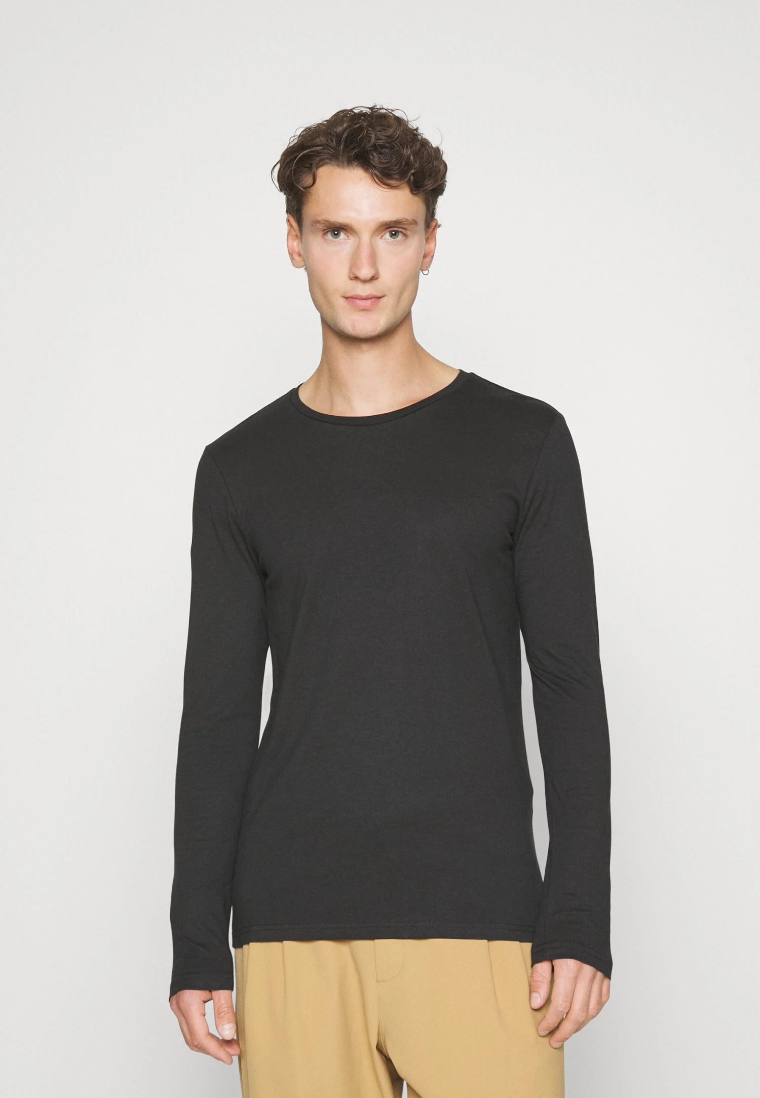 Pier One 2 Pack - Long Sleeved Top - Black/Mottled Dark Grey 6 Pier One 2 Pack - Long Sleeved Top - Black/Mottled Dark Grey - Image 4