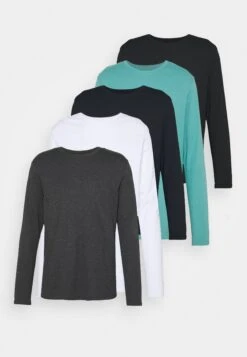 Pier One 5 Pack - Long Sleeved Top - Dark Blue/Turquoise/White -Pier One 852b1adeb3684c1fb9aafb1a1a50eb45