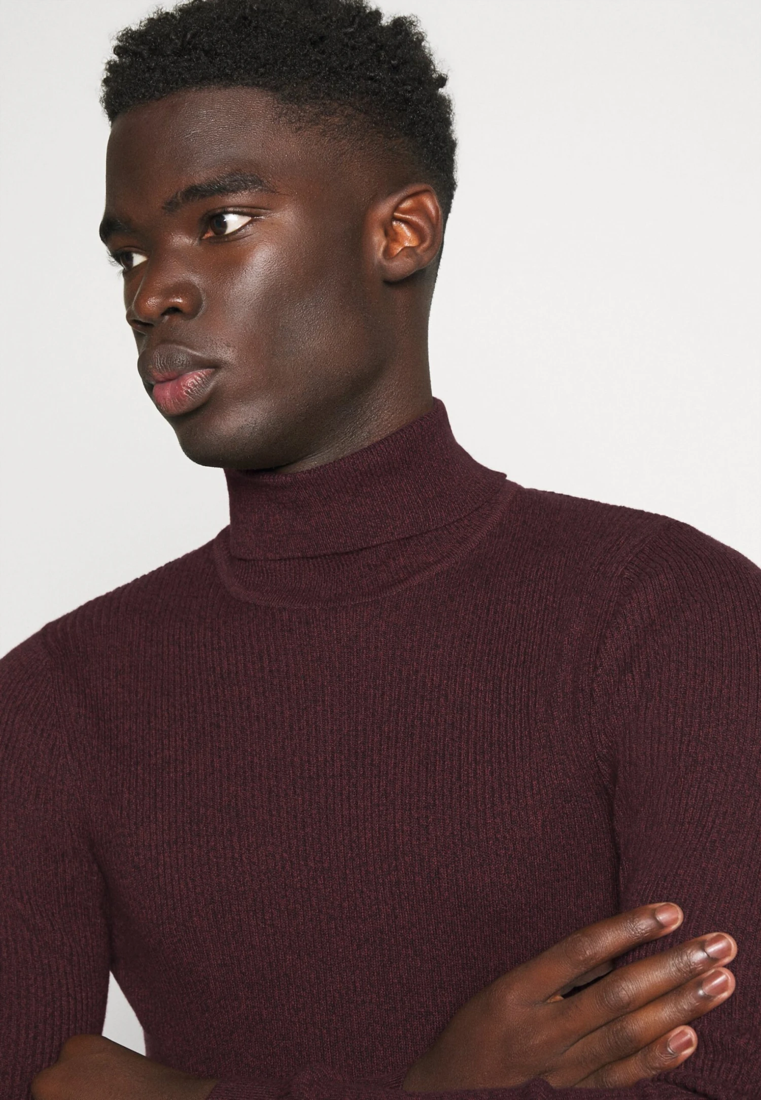 Pier One Muscle Fit Turtle - Jumper - Mottled Bordeaux 6 Pier One Muscle Fit Turtle - Jumper - Mottled Bordeaux - Image 4