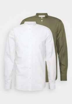 Pier One 2 Pack - Shirt - White/Olive 12 Pier One 2 Pack - Shirt - White/Olive -Pier One 988021f1de6844419b87bca9699448ac