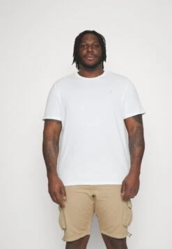 Pier One 5 Pack - Basic T-Shirt - White/Mottled Dark Grey/Bordeaux -Pier One 99fb52e559444efb94d734fd053fd8ff