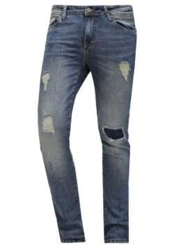 Pier One Slim Fit Jeans - Destroyed Denim -Pier One 9b48a2cef68b49b89f96b8c7c1be13de