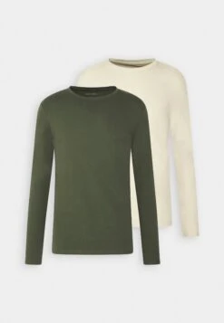 Pier One 2 Pack - Long Sleeved Top - Off-White/Dark Green 12 Pier One 2 Pack - Long Sleeved Top - Off-White/Dark Green -Pier One 9c9be42cf4404e85bbbe9c7022e4cedf