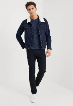 Pier One Basic T-Shirt - Mottled Dark Blue -Pier One a02d254347e443f49e2c4e865f36b1ba