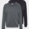 Pier One 2 Pack - Sweatshirt - Black/Mottled Dark Grey -Pier One aac32521ee404b7f82fed2b996d01930