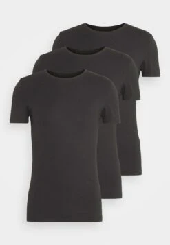 Pier One 3 Pack Muscle Fit- Basic T-Shirt - Black -Pier One ae0e343dfa2647b68dad7cd6f5e6671e