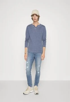 Pier One Long Sleeved Top - Blue -Pier One ae82f98e83734e0392e6a0260125c8b3