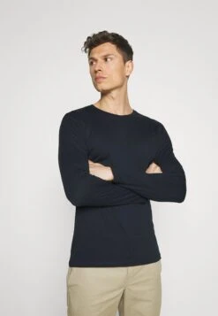 Pier One 2 Pack - Long Sleeved Top - Dark Blue/Mottled Grey -Pier One b420109f082c43d2a24914f5e6ed3c25