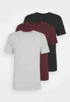 Pier One 3 Pack - Basic T-Shirt - Black/Grey/Bordeaux 18 Pier One 3 Pack - Basic T-Shirt - Black/Grey/Bordeaux -Pier One b4adf13b9960406cbe579058828ee383