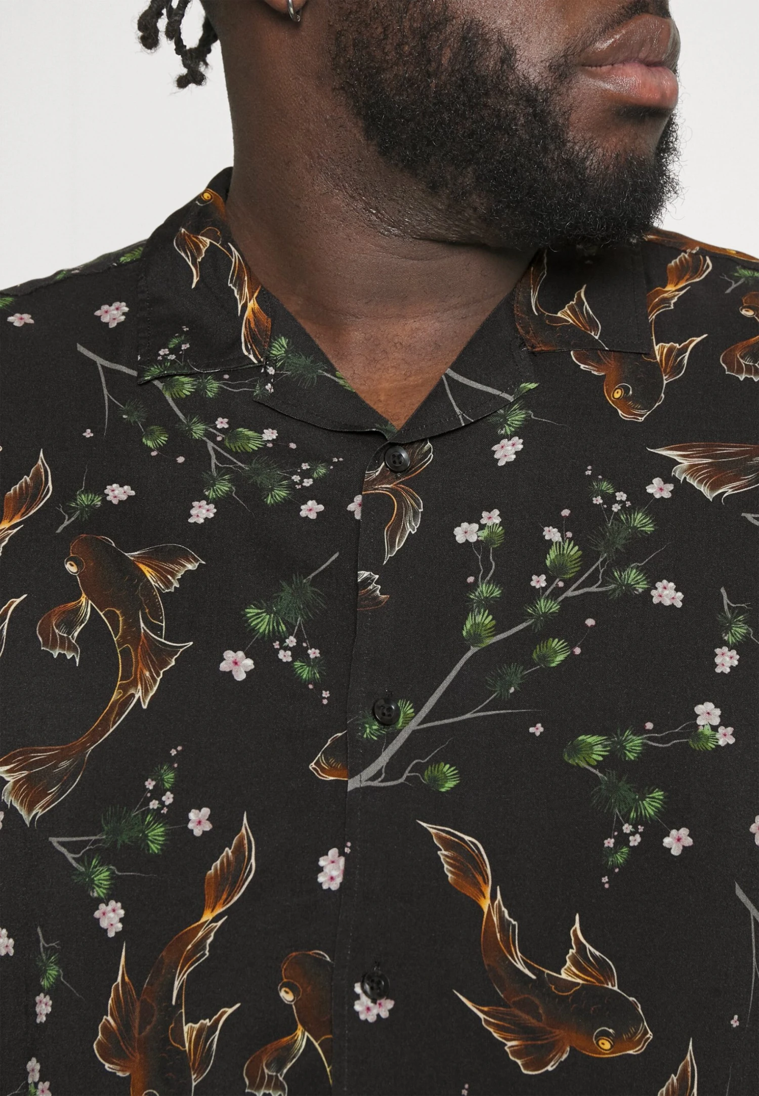 Pier One Asian Print Resort - Shirt -Black 8 Pier One Asian Print Resort - Shirt -Black - Image 6