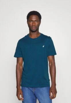 Pier One 5 Pack - Basic T-Shirt - White/Blue/Stone -Pier One b839b6722acb4810893aab216141f42b