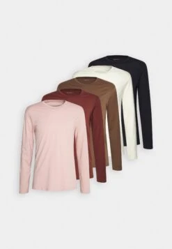 Pier One 5 Pack - Long Sleeved Top - Off-White/Mauve/Brown -Pier One b8e45d0b40634cbaac3eb14e9c373a5b