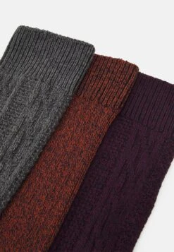 Pier One 3Pack - Socks - Dark Green/Orange/Bordeaux -Pier One b9c967485bc848ad816e78f1528f2cbc