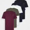 Pier One Unisex 5 Pack - Basic T-Shirt - White/Brown/Dark Blue -Pier One bd6151aea1784537a374fbb05bf4ae08