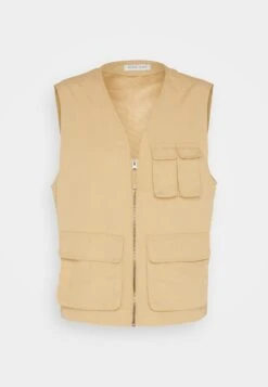 Pier One Waistcoat - Tan -Pier One bea11cf259644319acacea296c66fde9