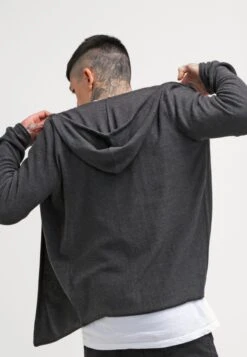 Pier One Cardigan - Mottled Dark Grey -Pier One bea149fe85464cfc9895f311915f78d6