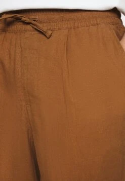 Pier One Drawcord Trousers Linen Blend - Trousers - Brown -Pier One bedf8e1eb0ea4ab1b26ff4d546d32792